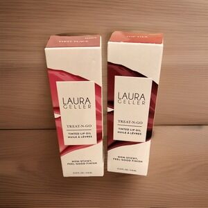 Laura Geller Treat-N-Go Tinted Lip Oil Top Tier & First Place New Lot Of Two
